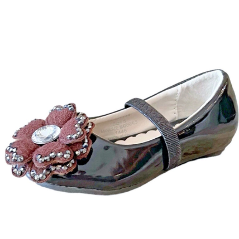 Laura Ashley‎ Girls Brown Mary Jane Dress Shoes Toddler Size 5